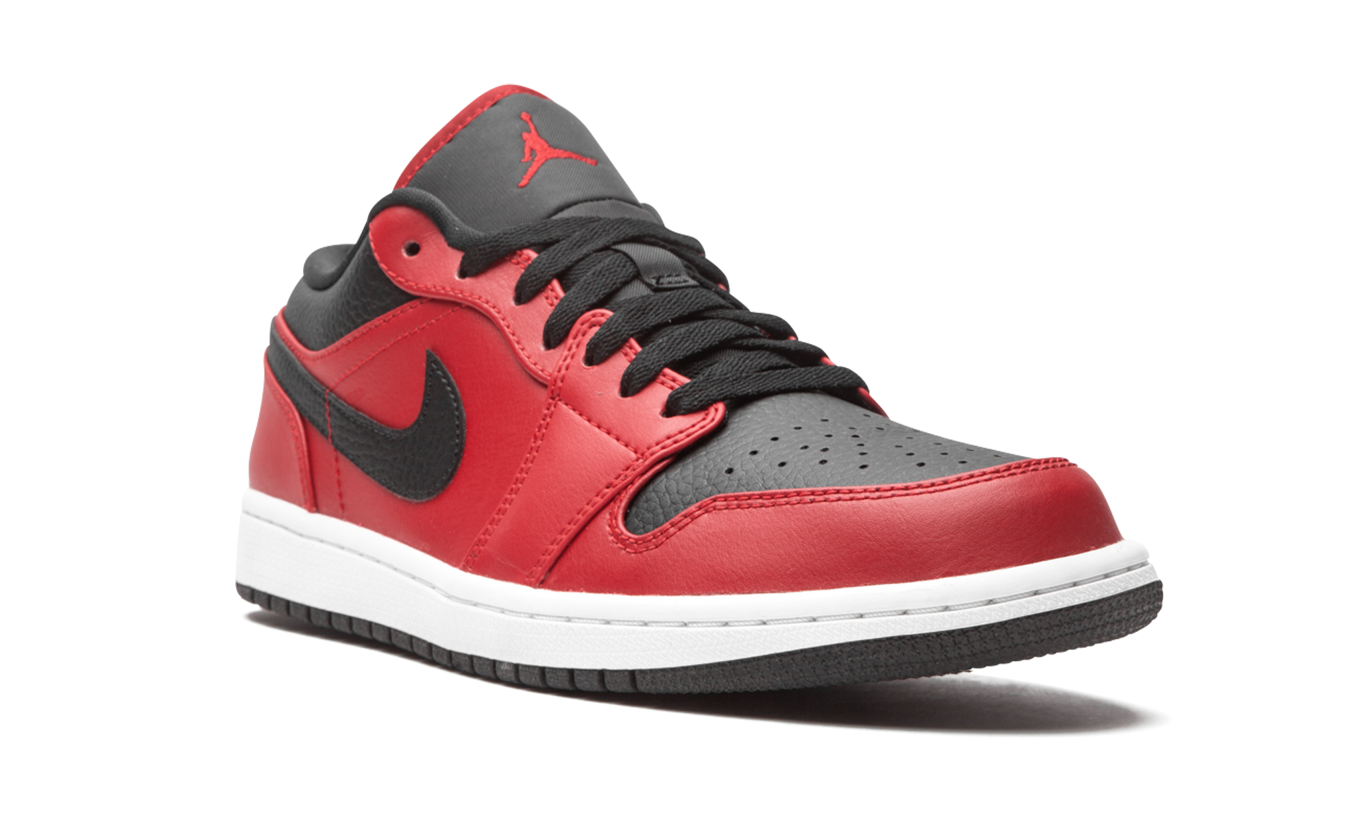 Air Jordan 1 Low Reverse Bred Pebbled Swoosh