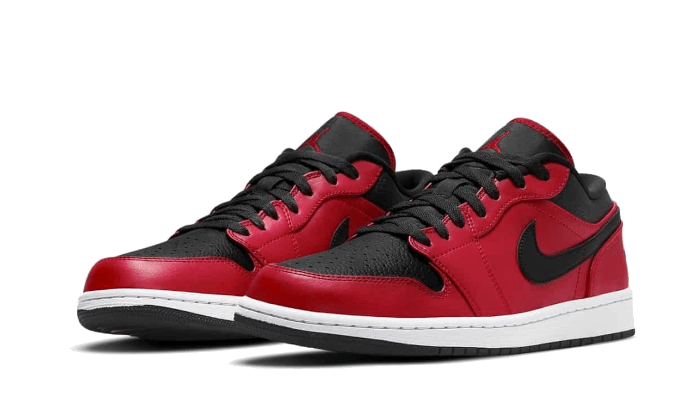 Air Jordan 1 Low Reverse Bred Pebbled Swoosh 2