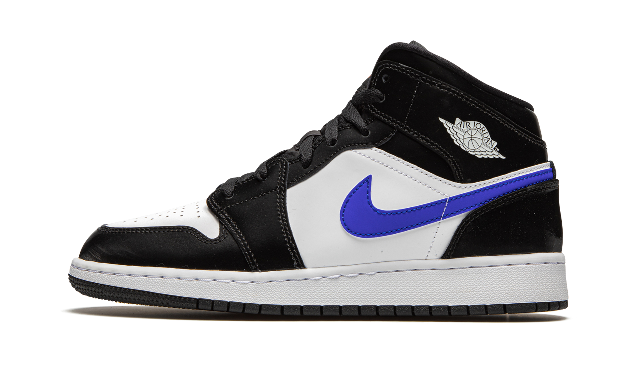 Air Jordan 1 Mid Black Racer Blue (GS) 1