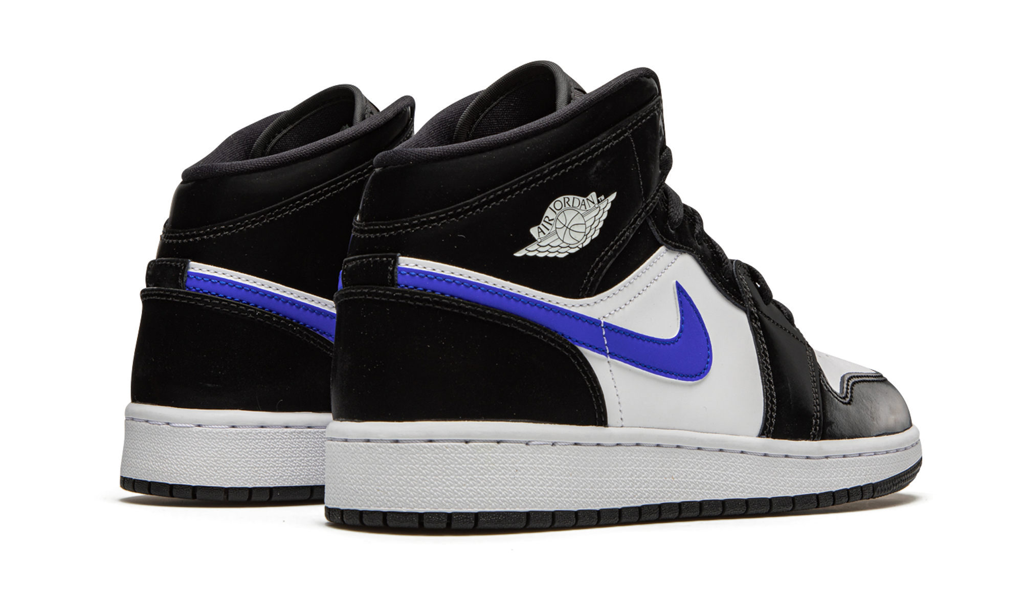 Air Jordan 1 Mid Black Racer Blue (GS) 4