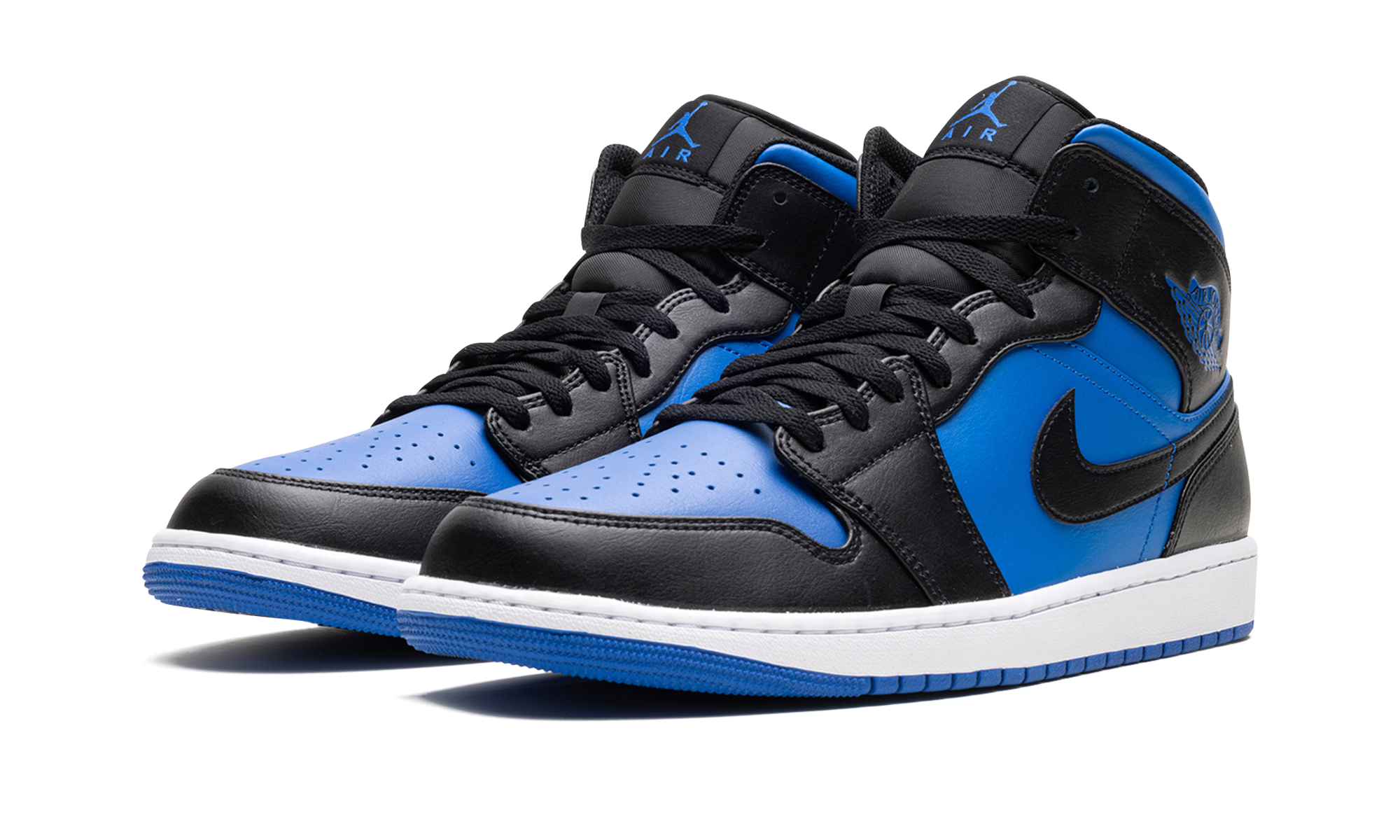Air Jordan 1 Mid Black Royal Blue 3