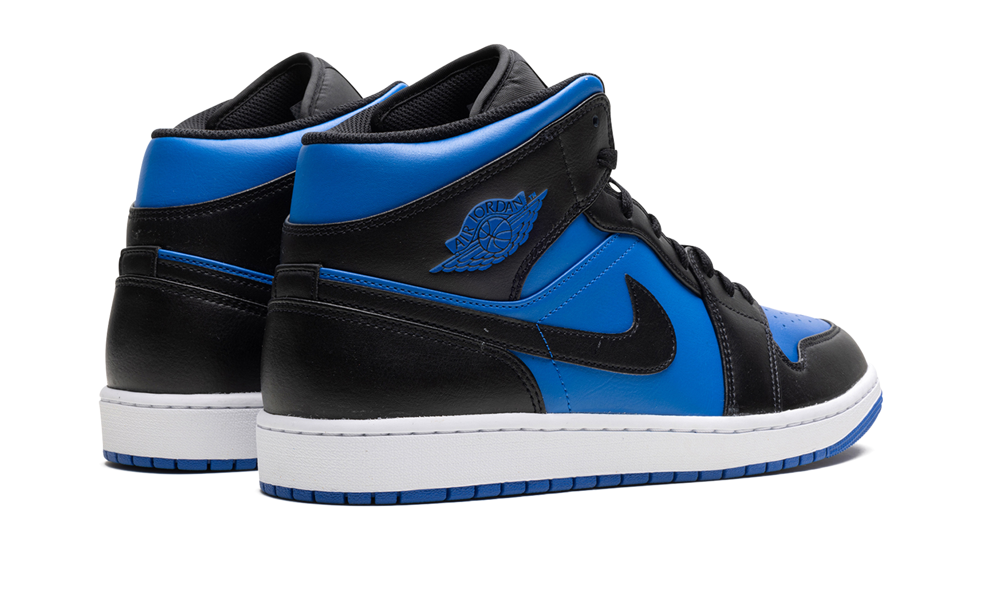 Air Jordan 1 Mid Black Royal Blue 4