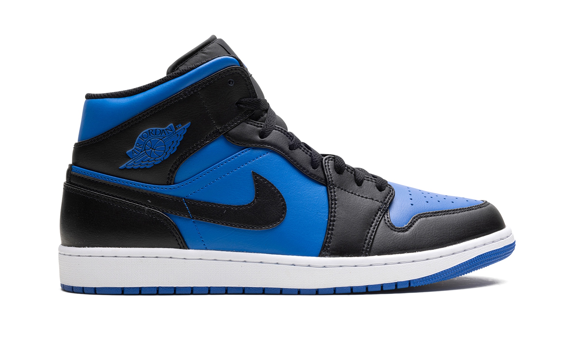 Air Jordan 1 Mid Black Royal Blue 7