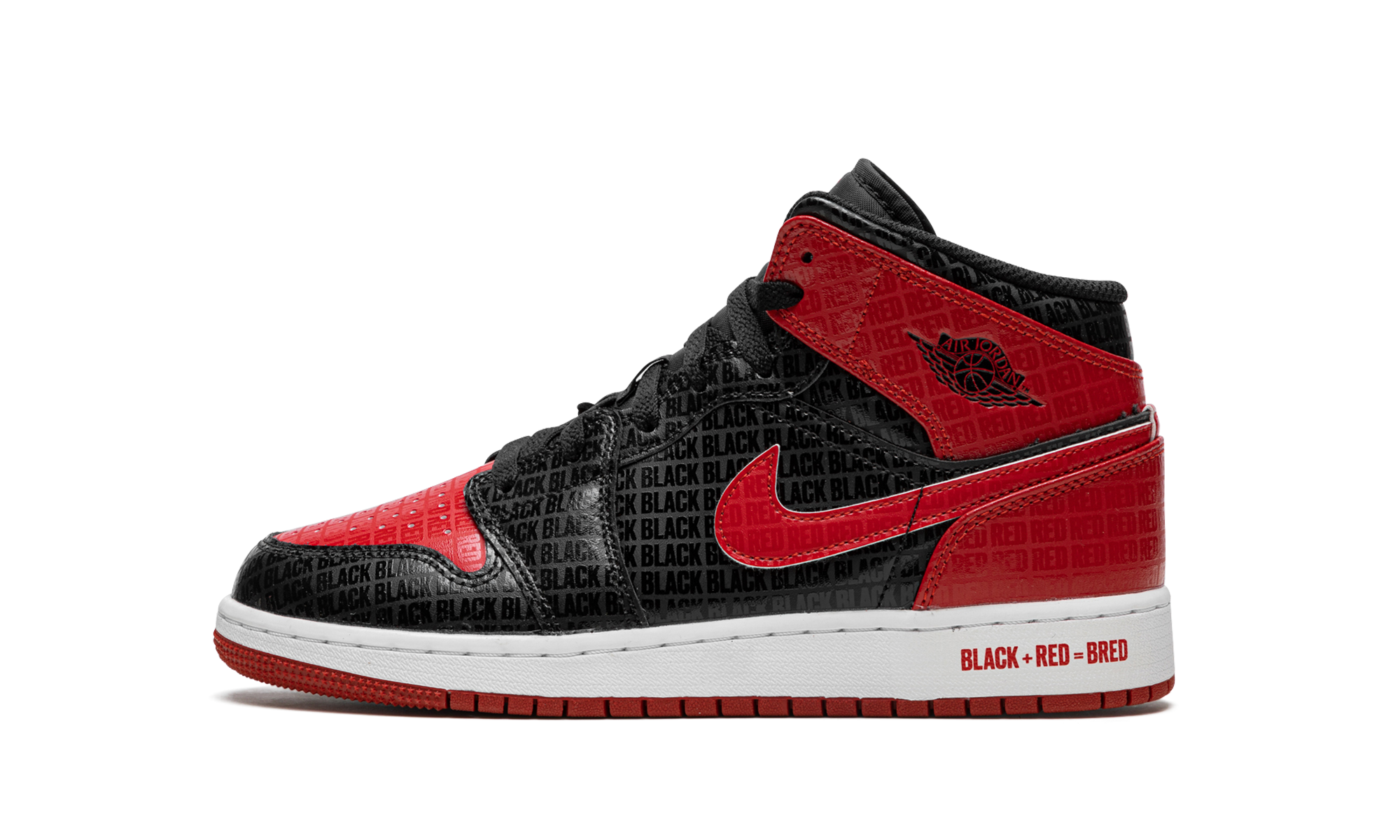 Air Jordan 1 Mid Bred Text