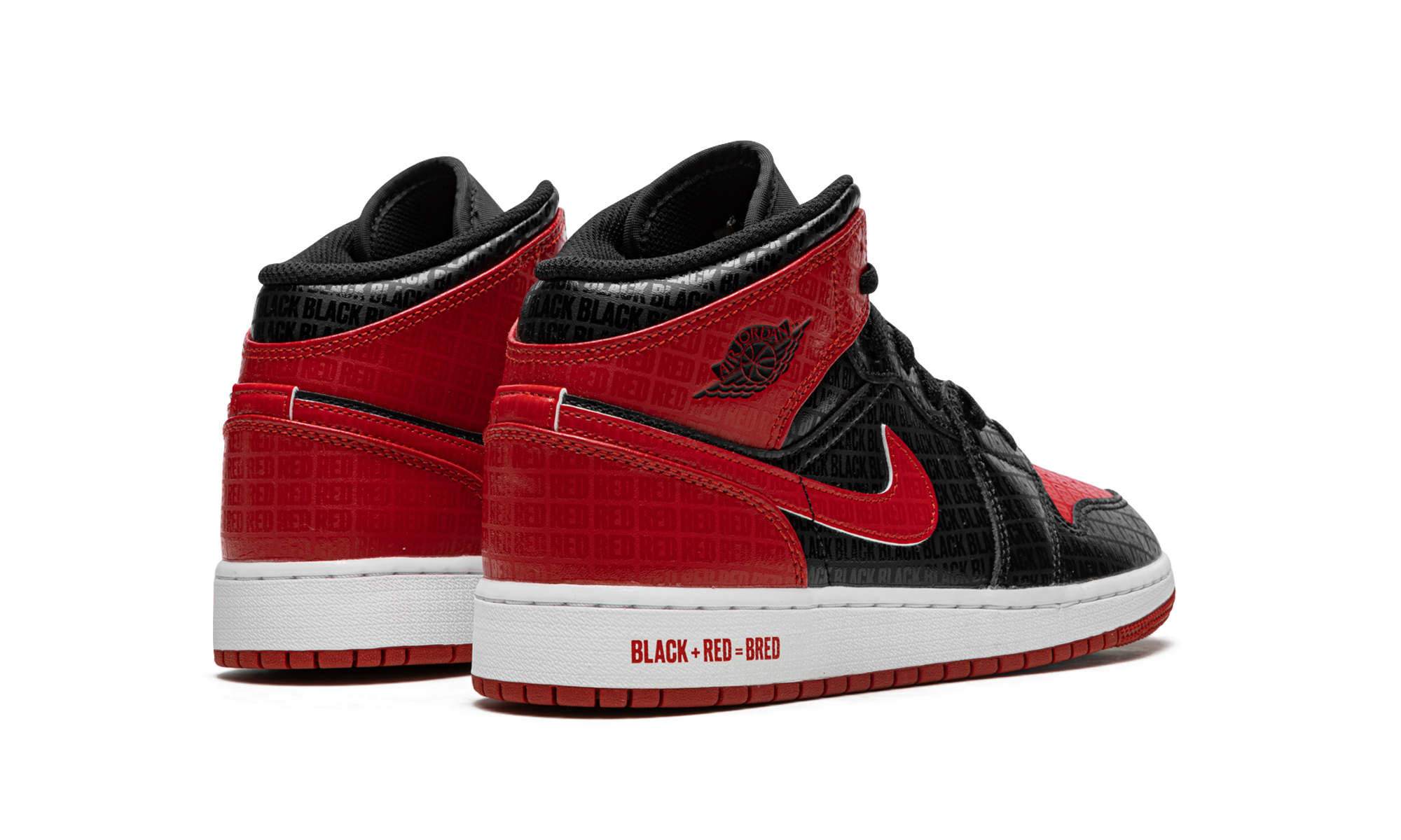 Air Jordan 1 Mid Bred Text