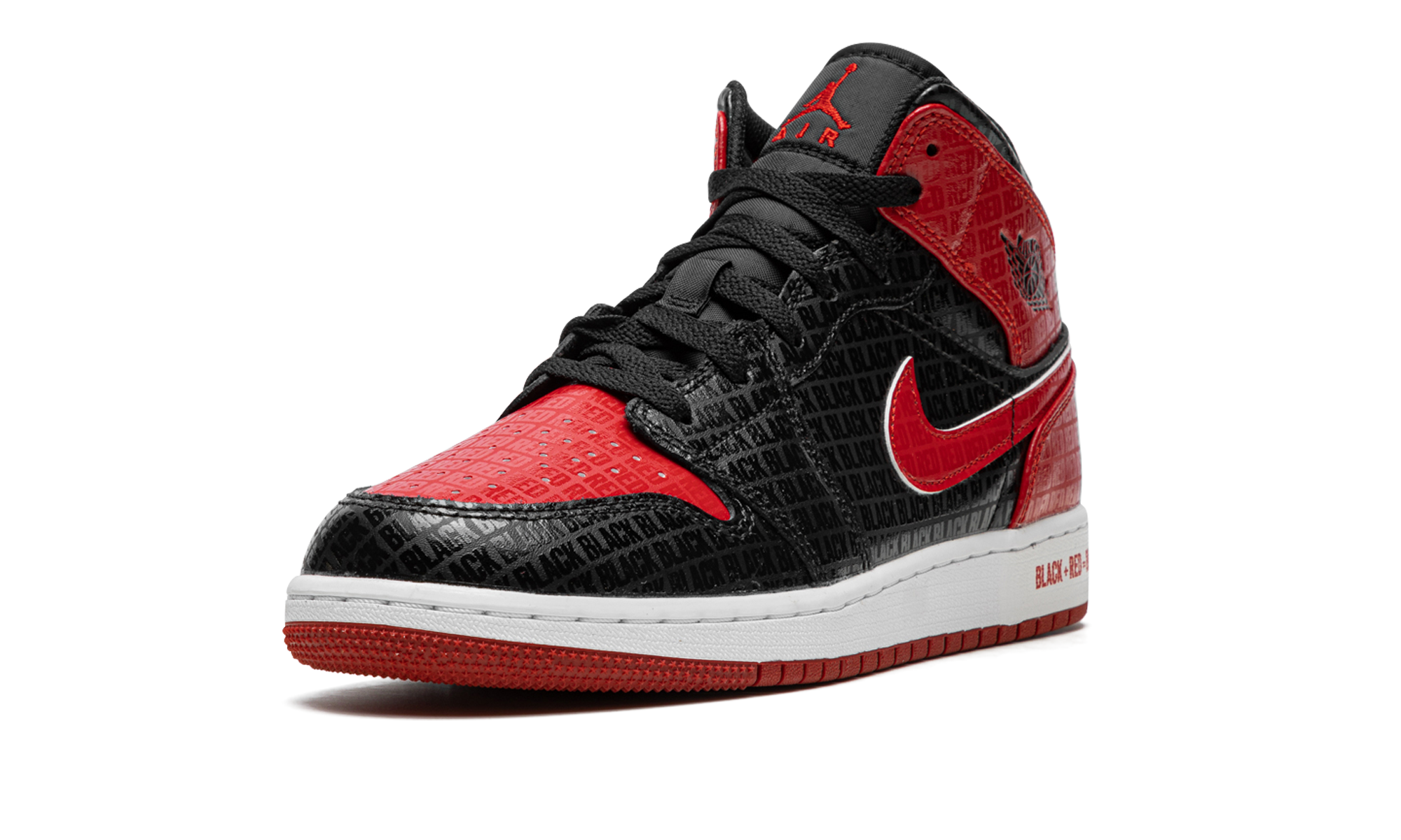 Air Jordan 1 Mid Bred Text