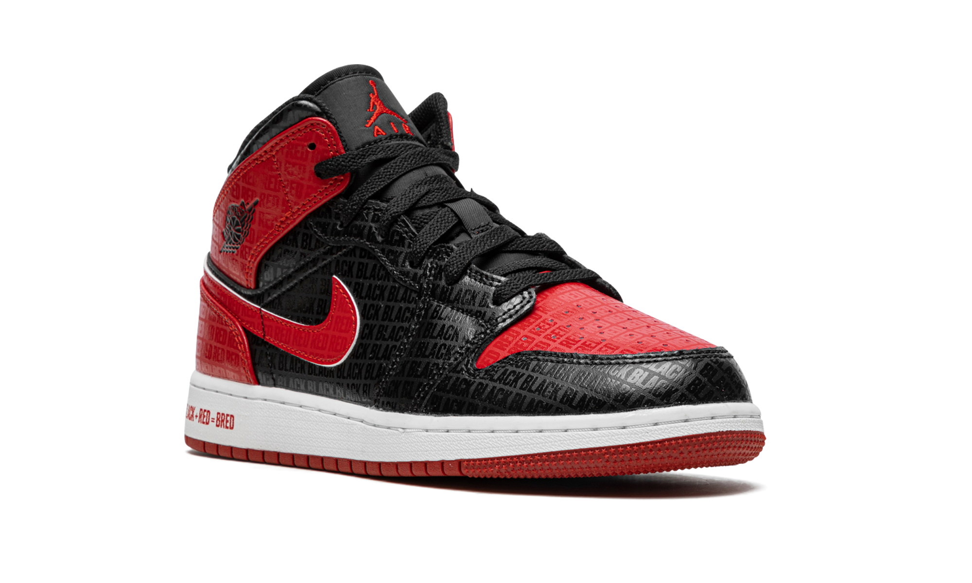 Air Jordan 1 Mid Bred Text