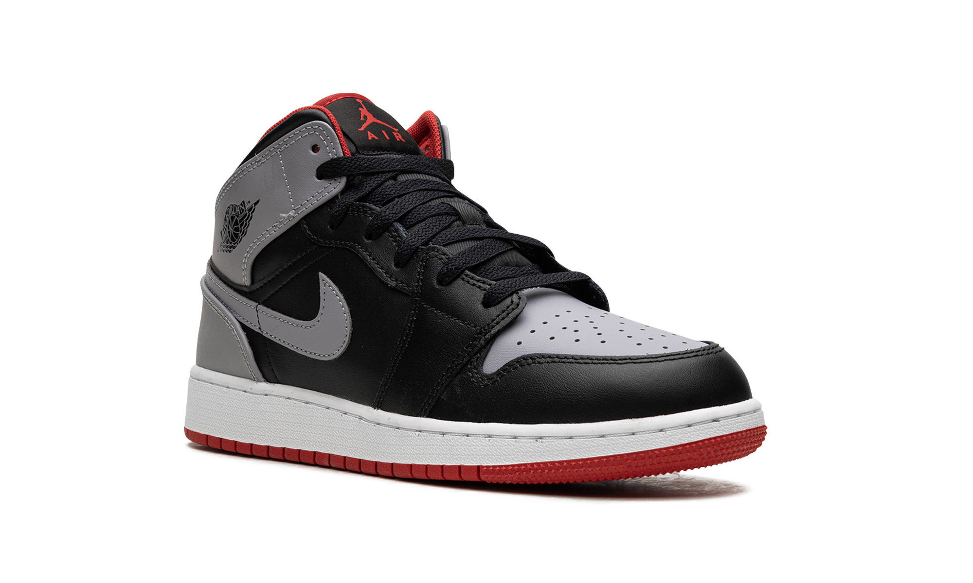 Air Jordan 1 Mid Cement Gray Red
