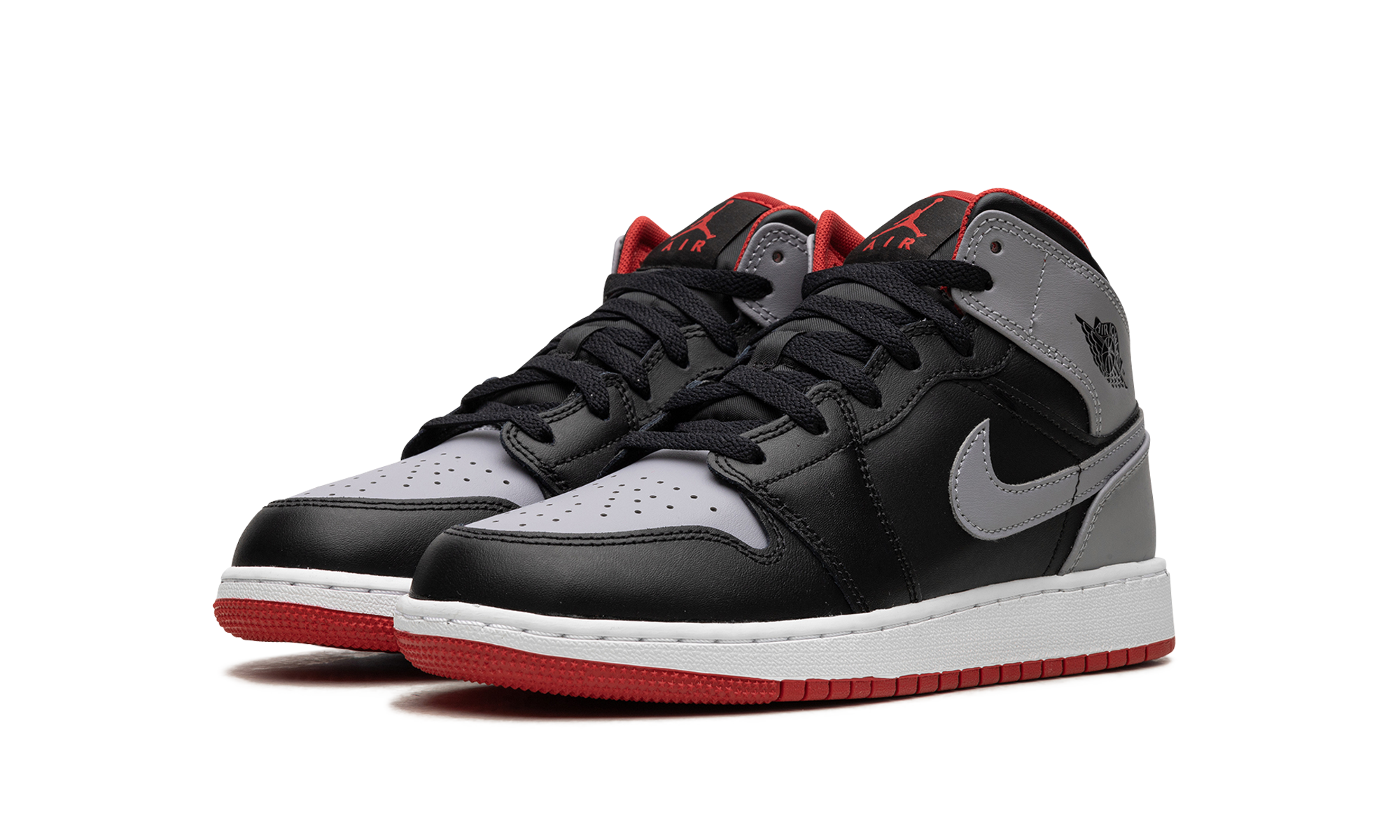 Air Jordan 1 Mid Cement Gray Red