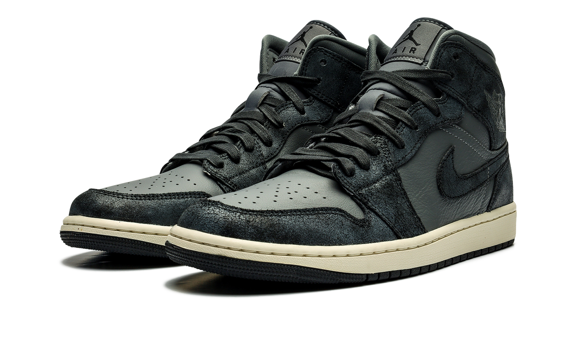 Air Jordan 1 Mid Distressed Smoke Gray