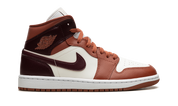 Air Jordan 1 Mid Dusty Peach Night Maroon