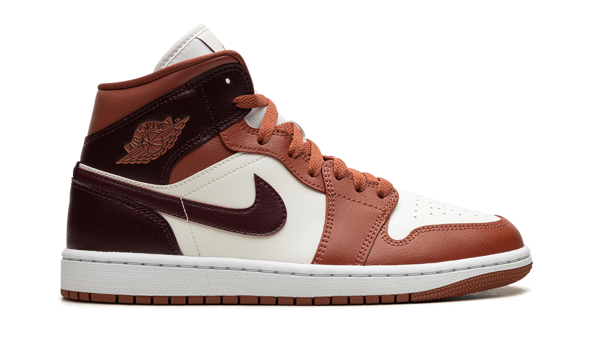Air Jordan 1 Mid Dusty Peach Night Maroon