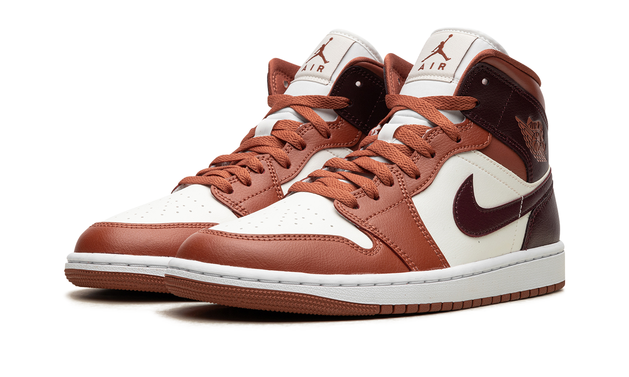 Air Jordan 1 Mid Dusty Peach Night Maroon