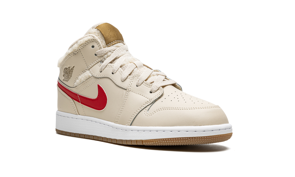 Air Jordan 1 Mid Fleece Pearl White (GS) 8