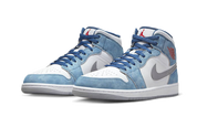 Air Jordan 1 Mid French Blue Fire Red