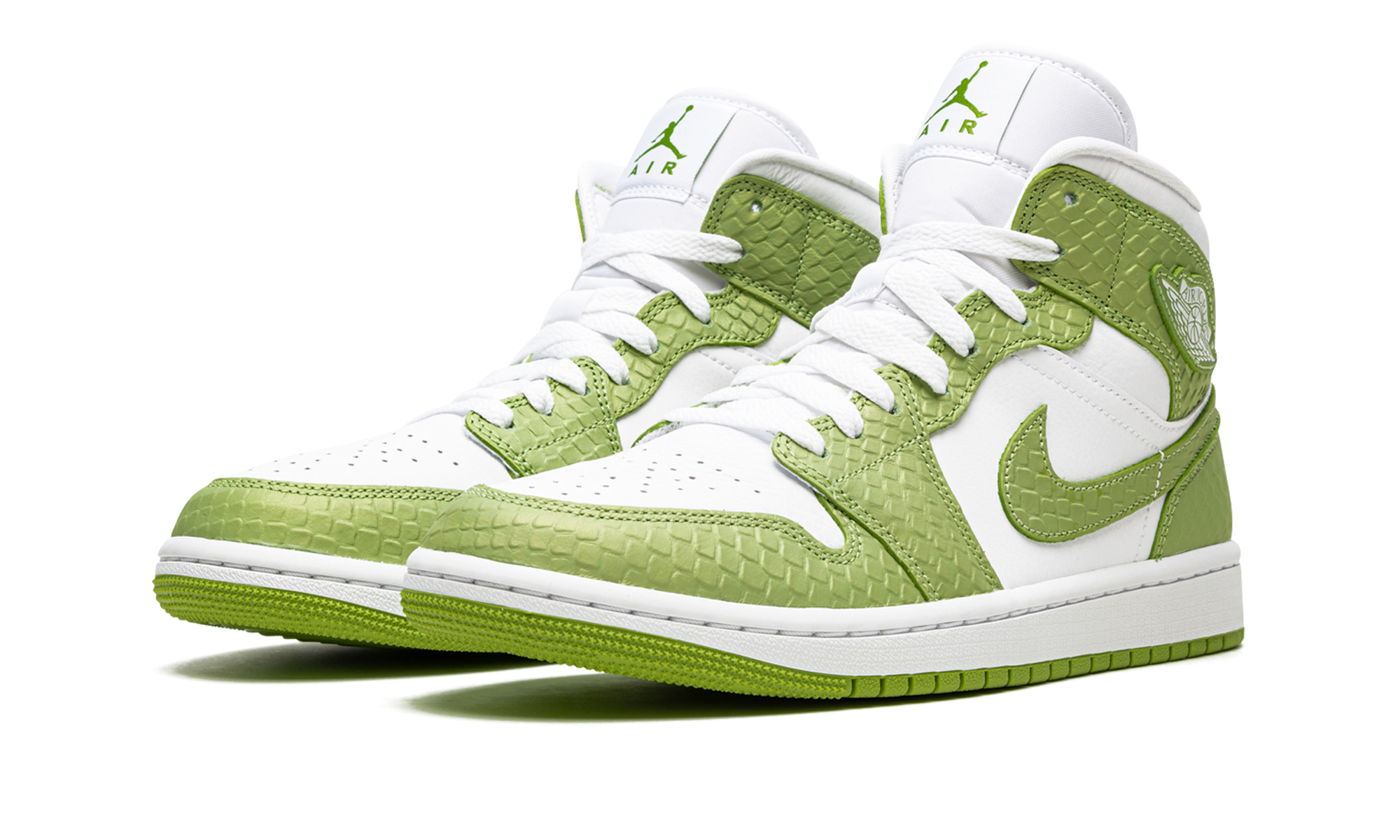 Air Jordan 1 Mid Green Python
