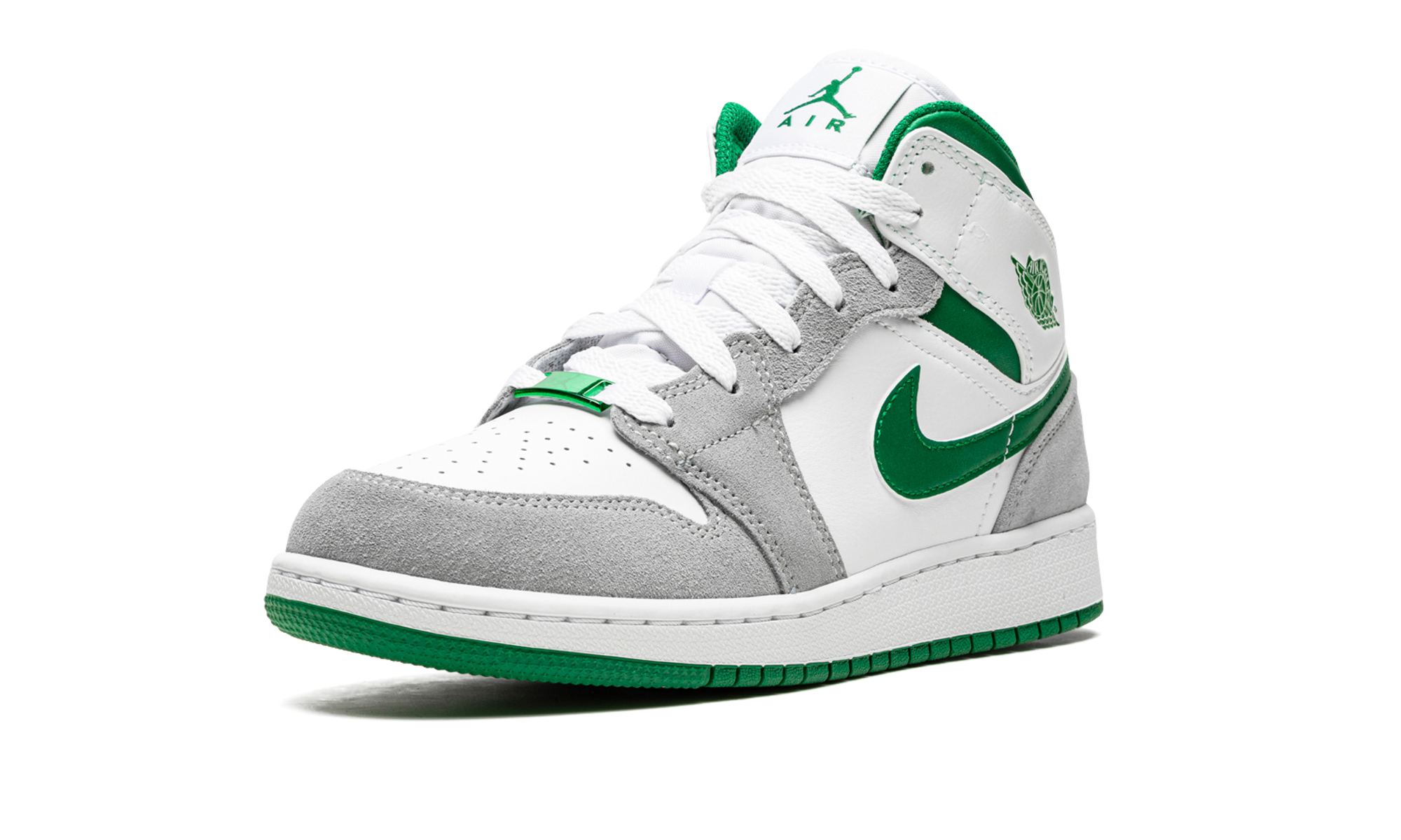 Air Jordan 1 Mid Grey Green (GS) 5