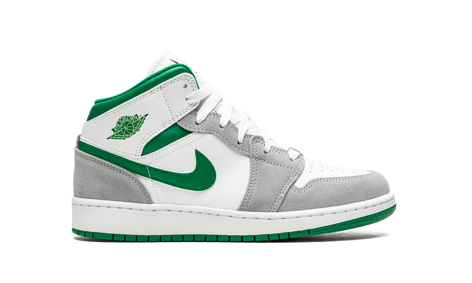 Air Jordan 1 Mid Grey Green (GS) 7