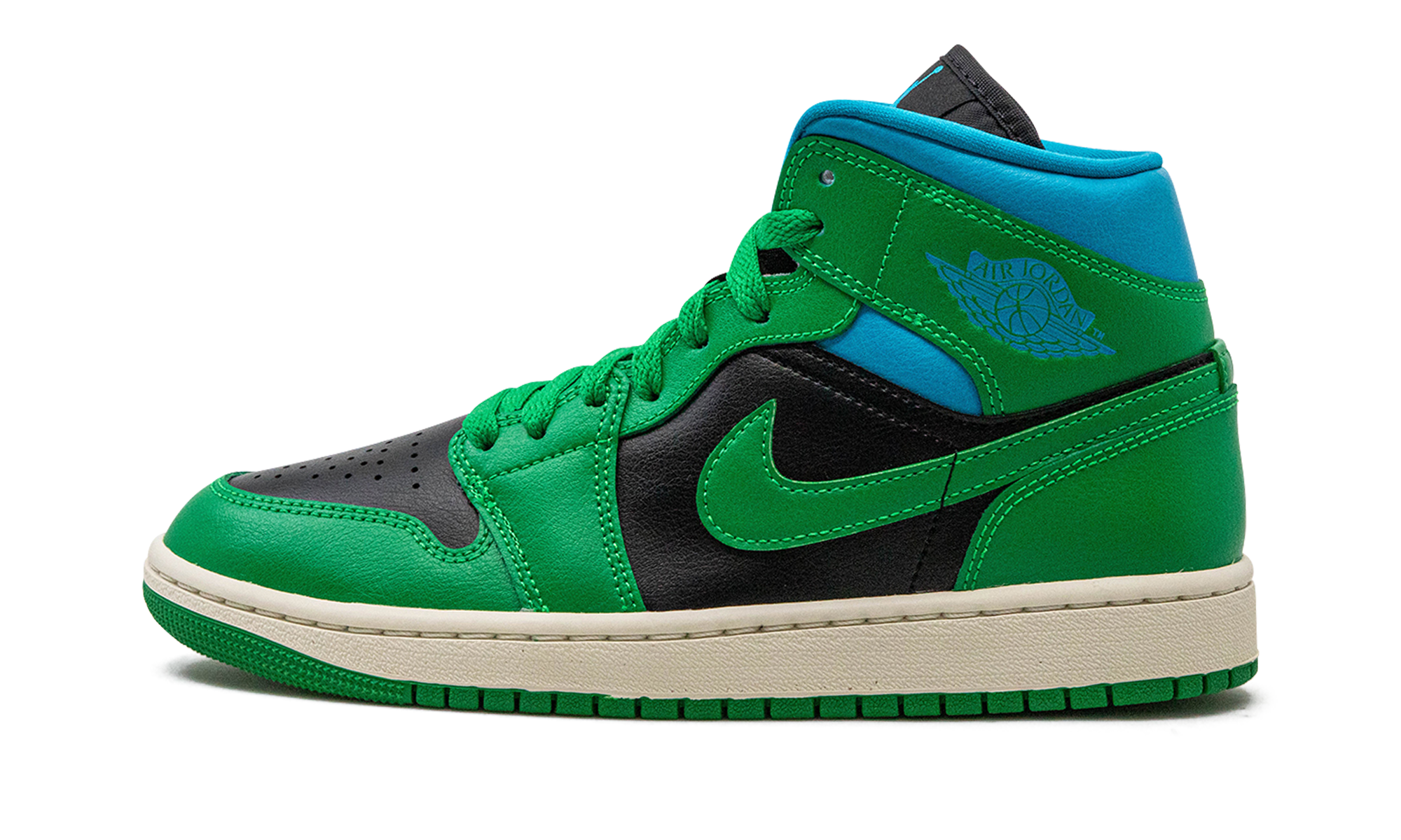 Air Jordan 1 Mid Lucky Green Aquatone