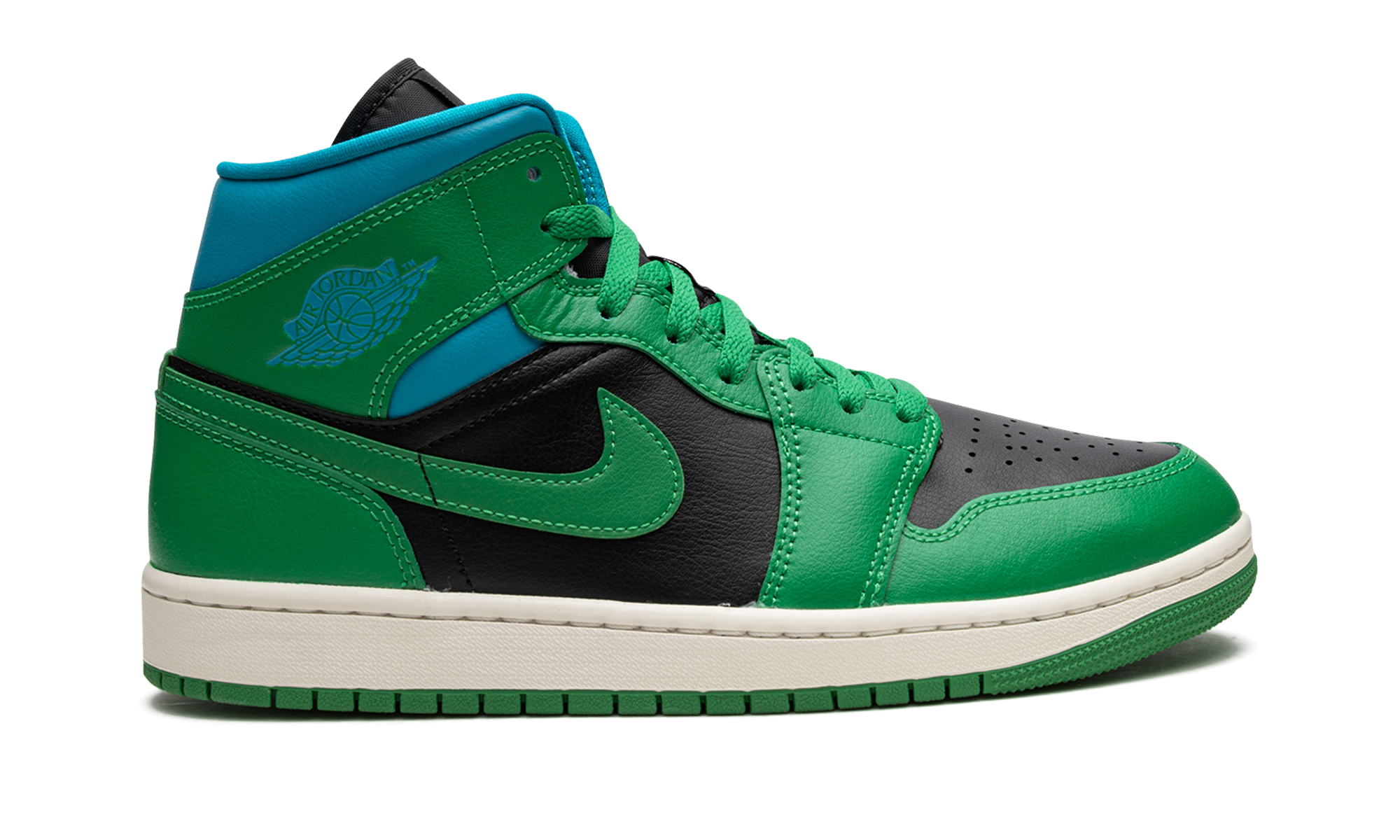Air Jordan 1 Mid Lucky Green Aquatone