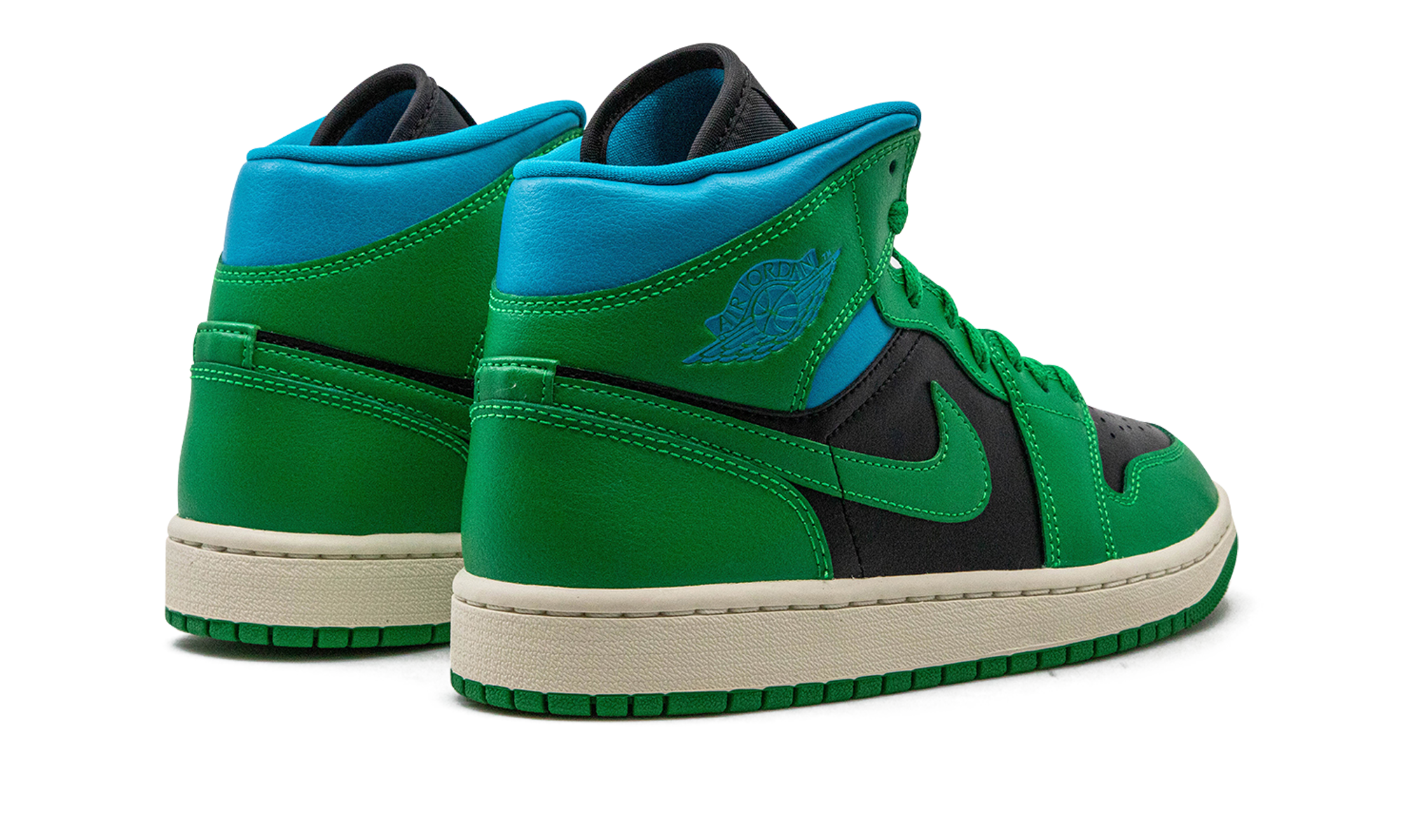 Air Jordan 1 Mid Lucky Green Aquatone
