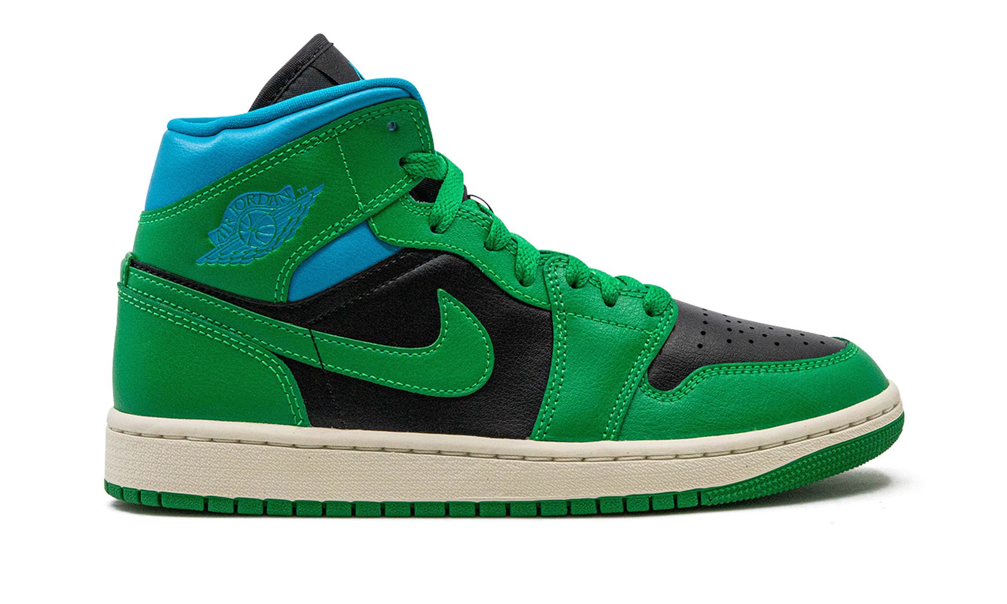 Air Jordan 1 Mid Lucky Green Aquatone