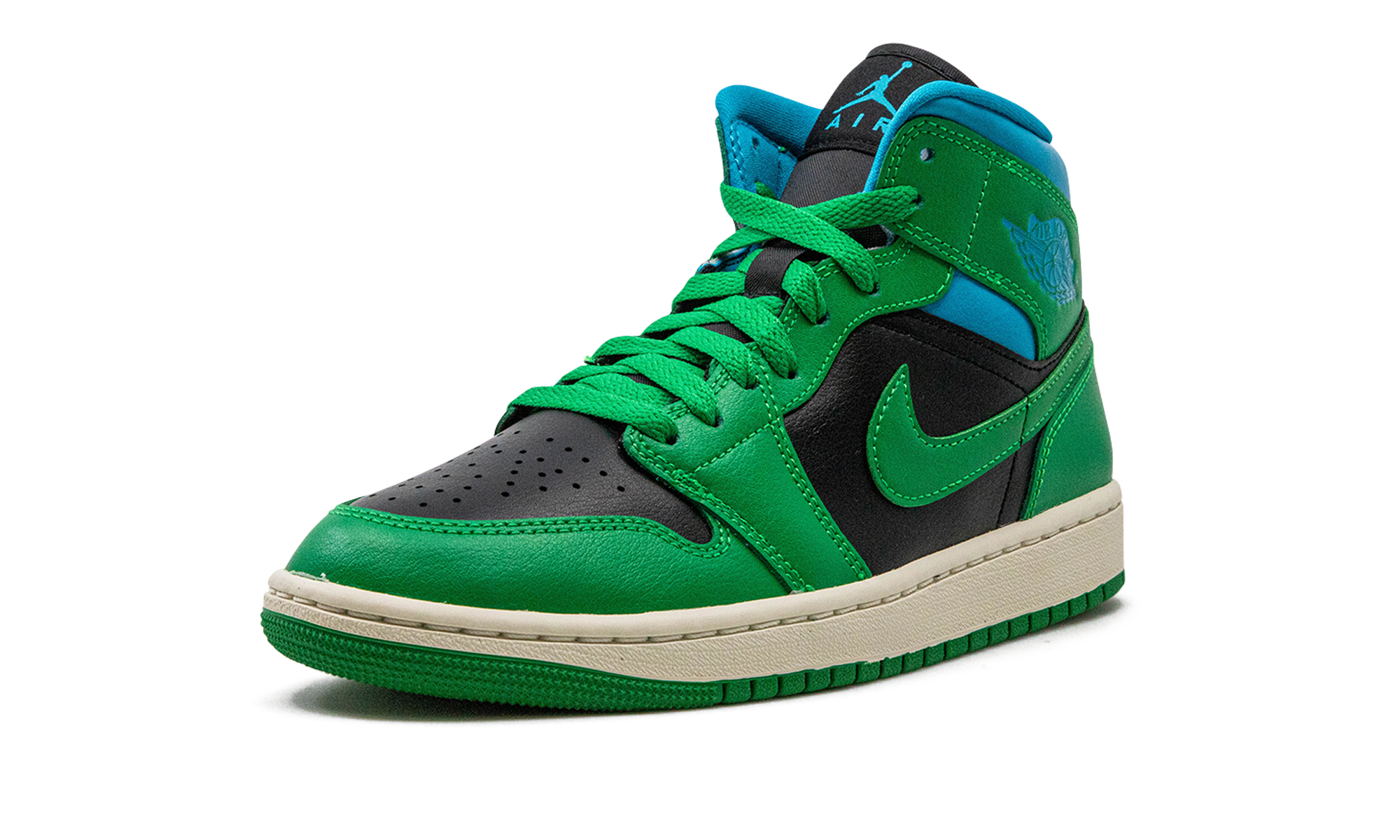 Air Jordan 1 Mid Lucky Green Aquatone