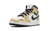 Air Jordan 1 Mid Metallic Gold Black White (GS) 5