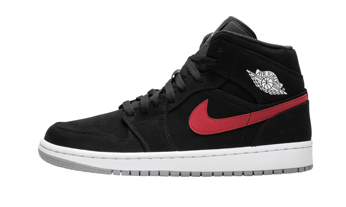 Air Jordan 1 Mid Multi-Color Swoosh Black 3