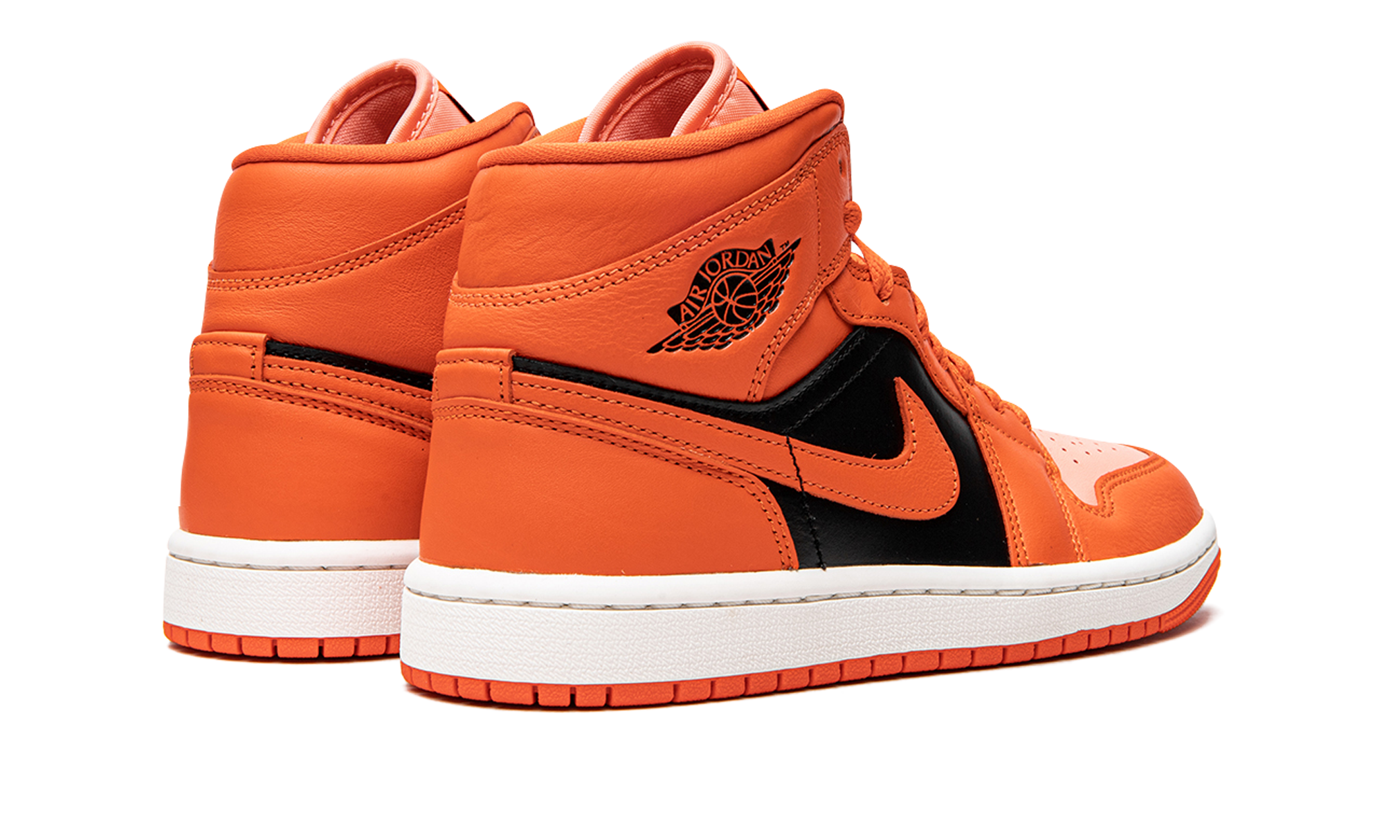 Air Jordan 1 Mid Orange Black 4