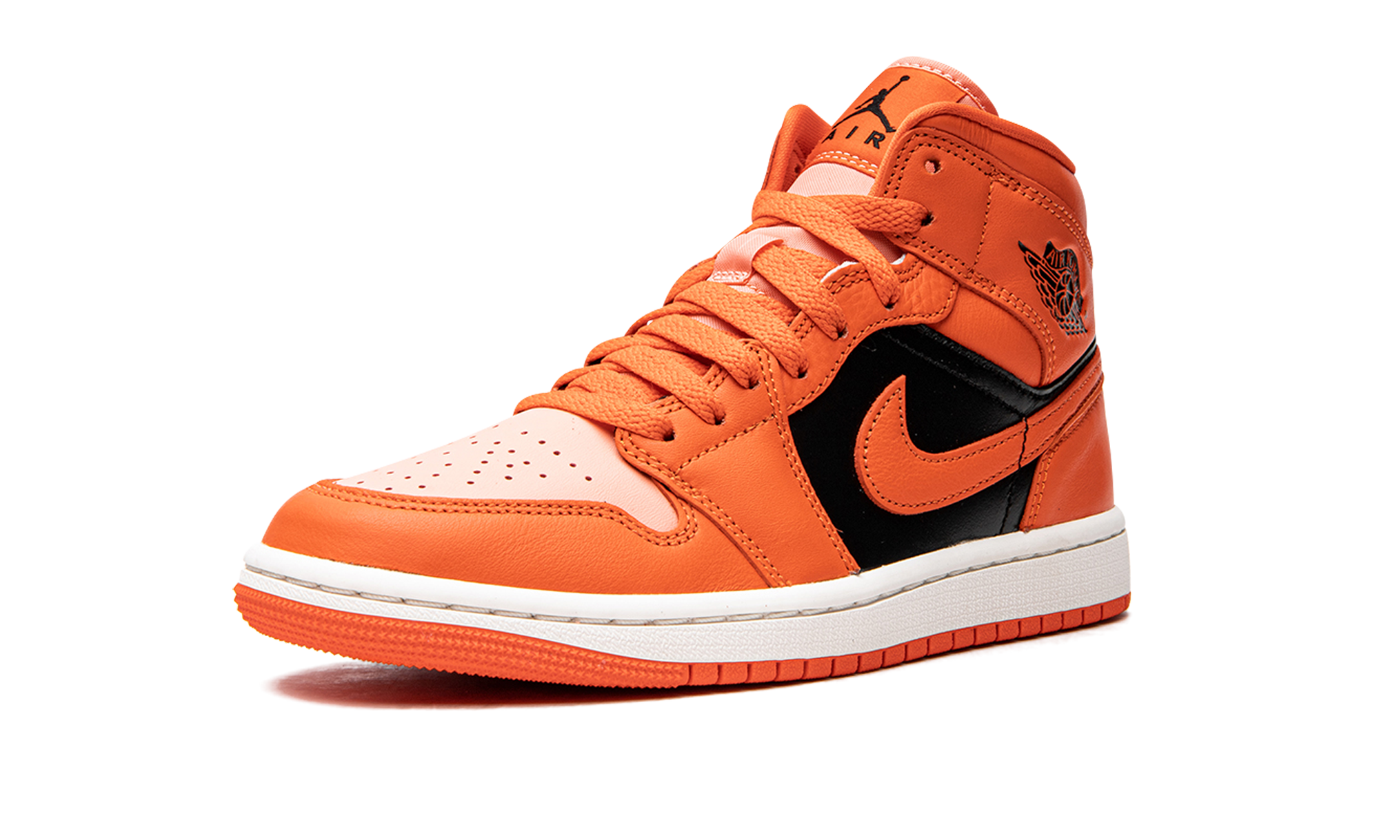 Air Jordan 1 Mid Orange Black 5