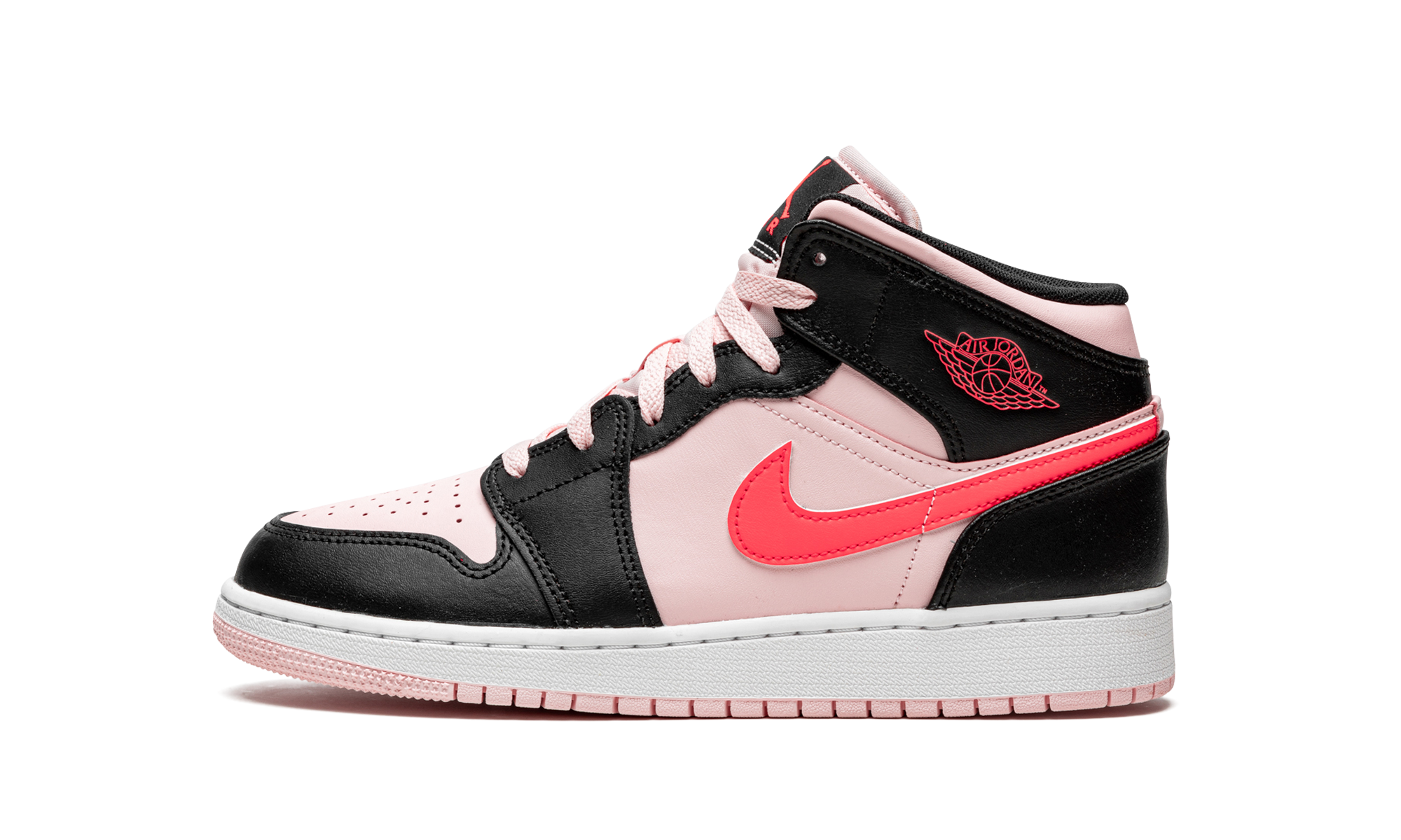 Air Jordan 1 Mid Pink Crimson (GS) 1