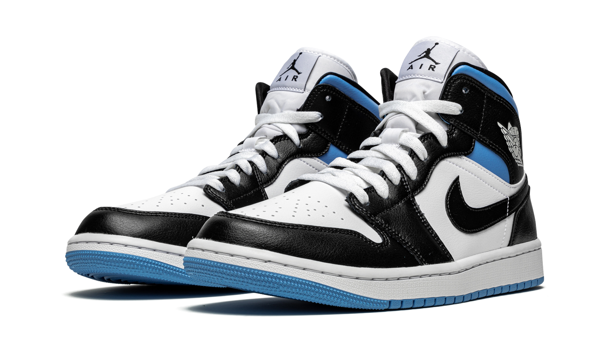 Air Jordan 1 Mid Royal Black and Blue (W) 3