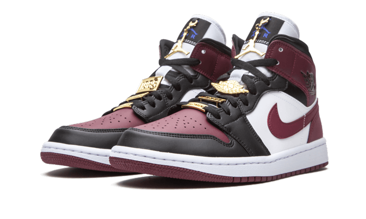 Air Jordan 1 Mid Se Black Dark Beetroot
