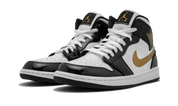 Air Jordan 1 Mid SE Black Gold Patent Leather 3