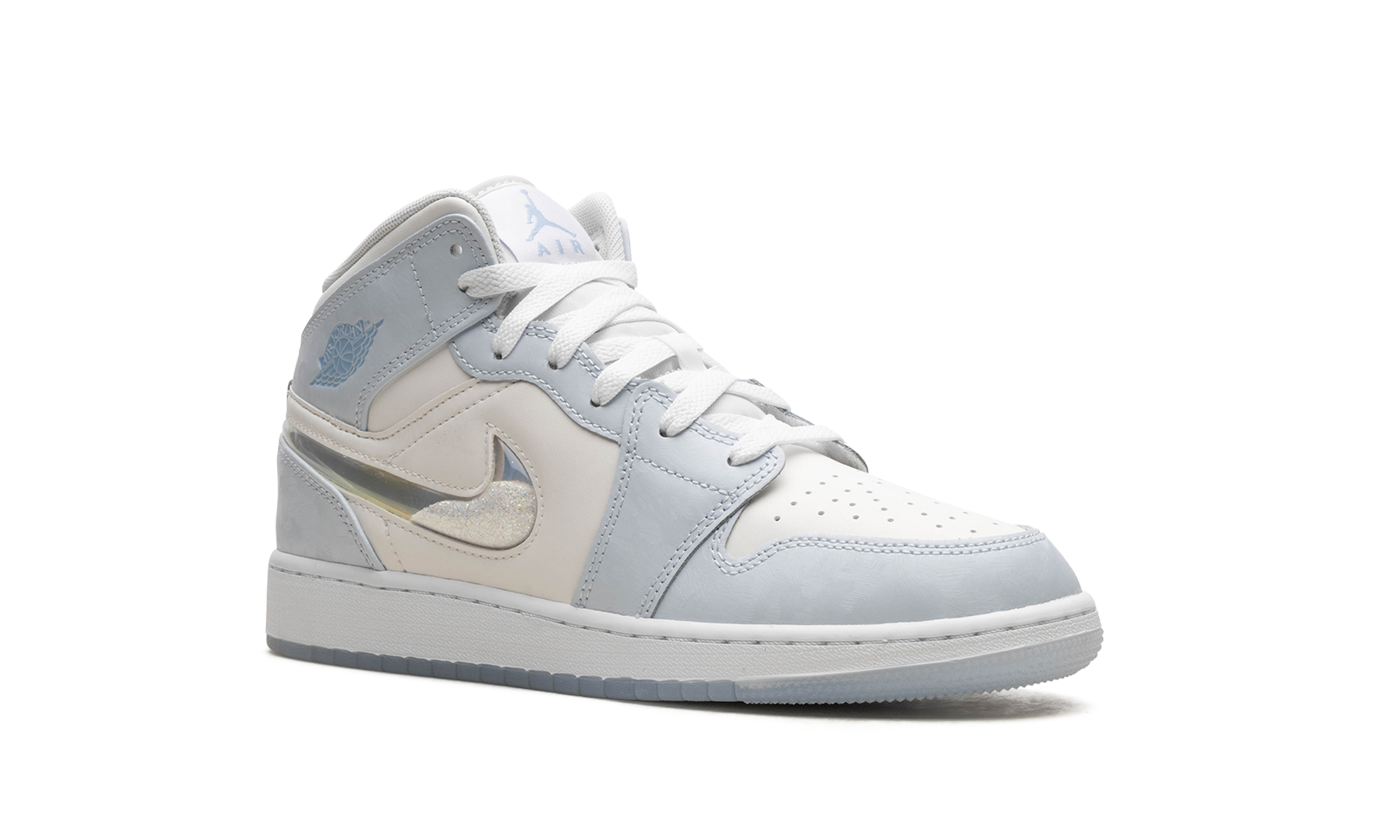 Air Jordan 1 Mid SE GS Glitter Swoosh 2