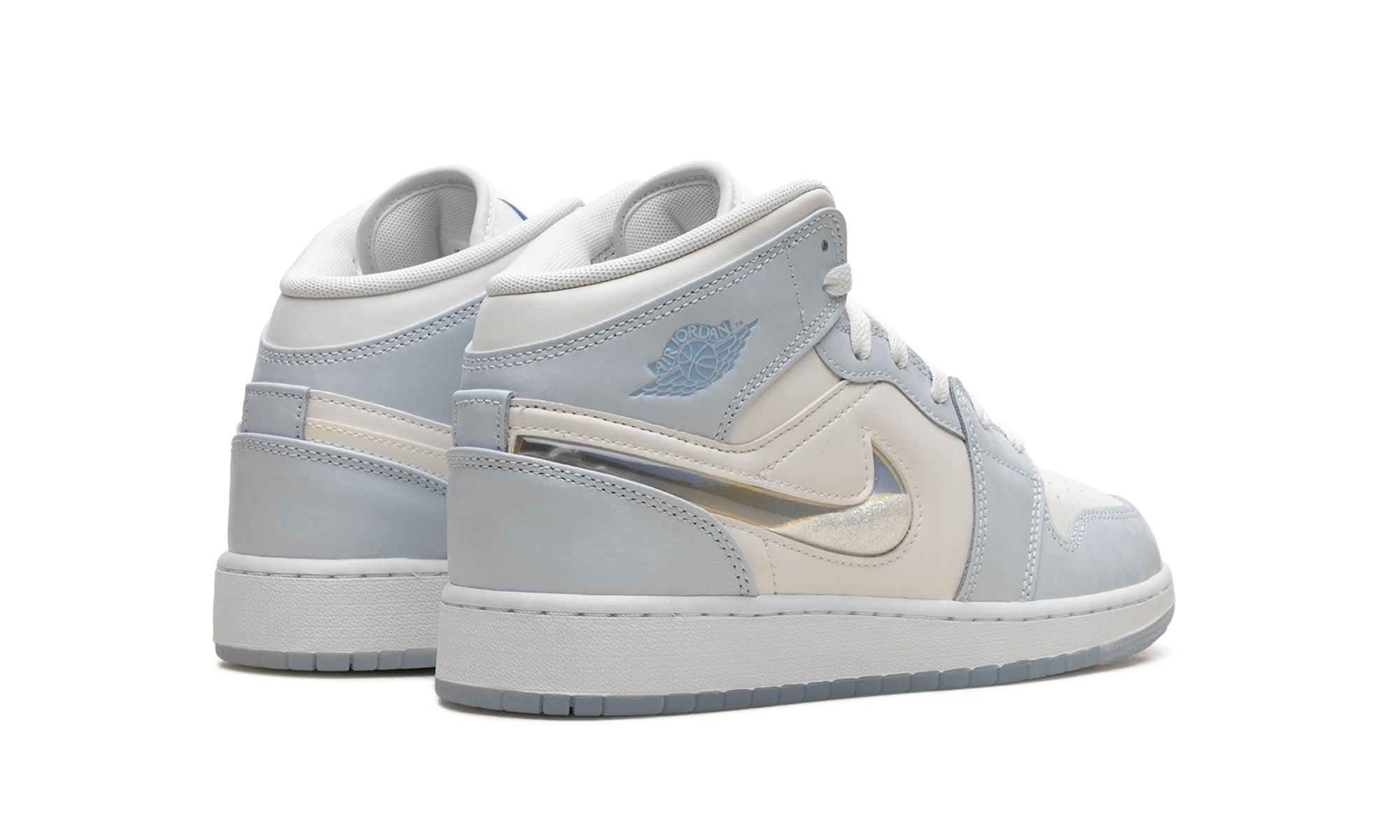 Air Jordan 1 Mid SE GS Glitter Swoosh 4