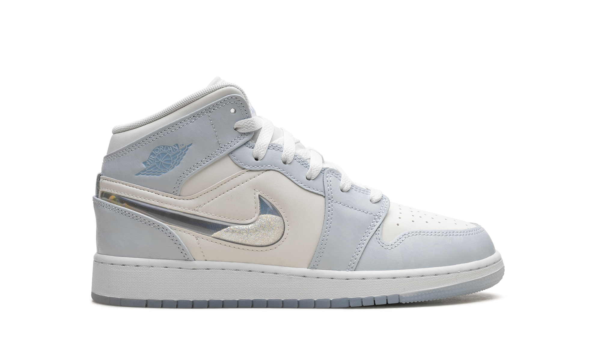 Air Jordan 1 Mid SE GS Glitter Swoosh 7