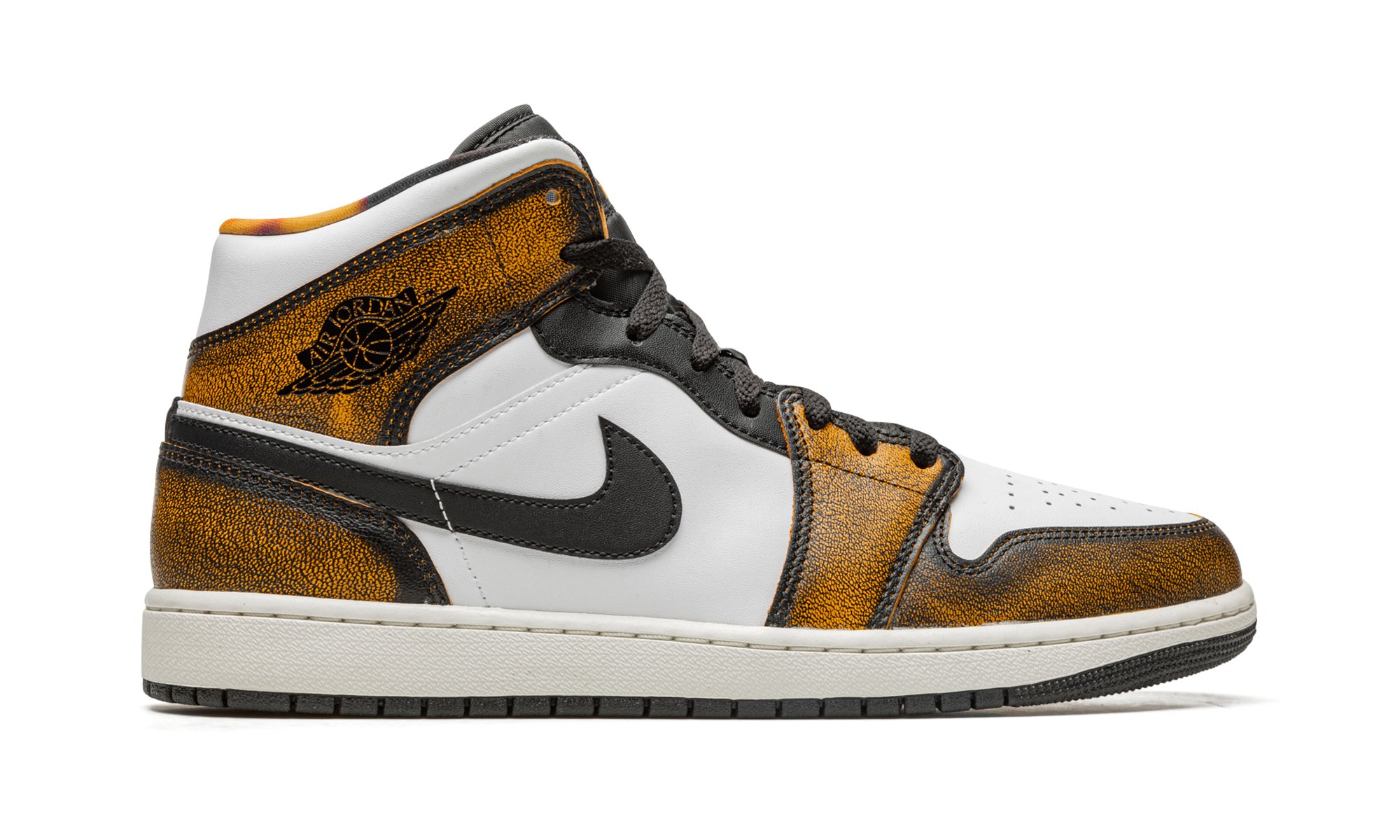 Air Jordan 1 Mid Se Orange Wear-Away