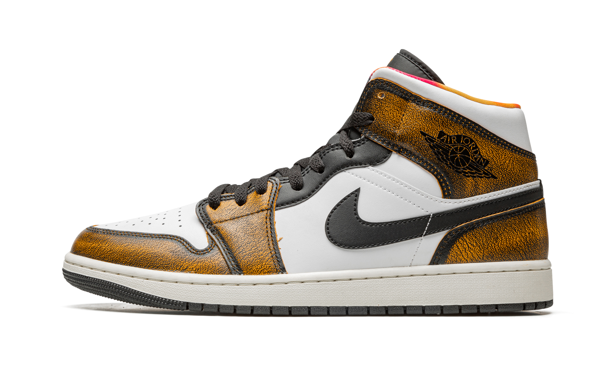 Air Jordan 1 Mid Se Orange Wear-Away