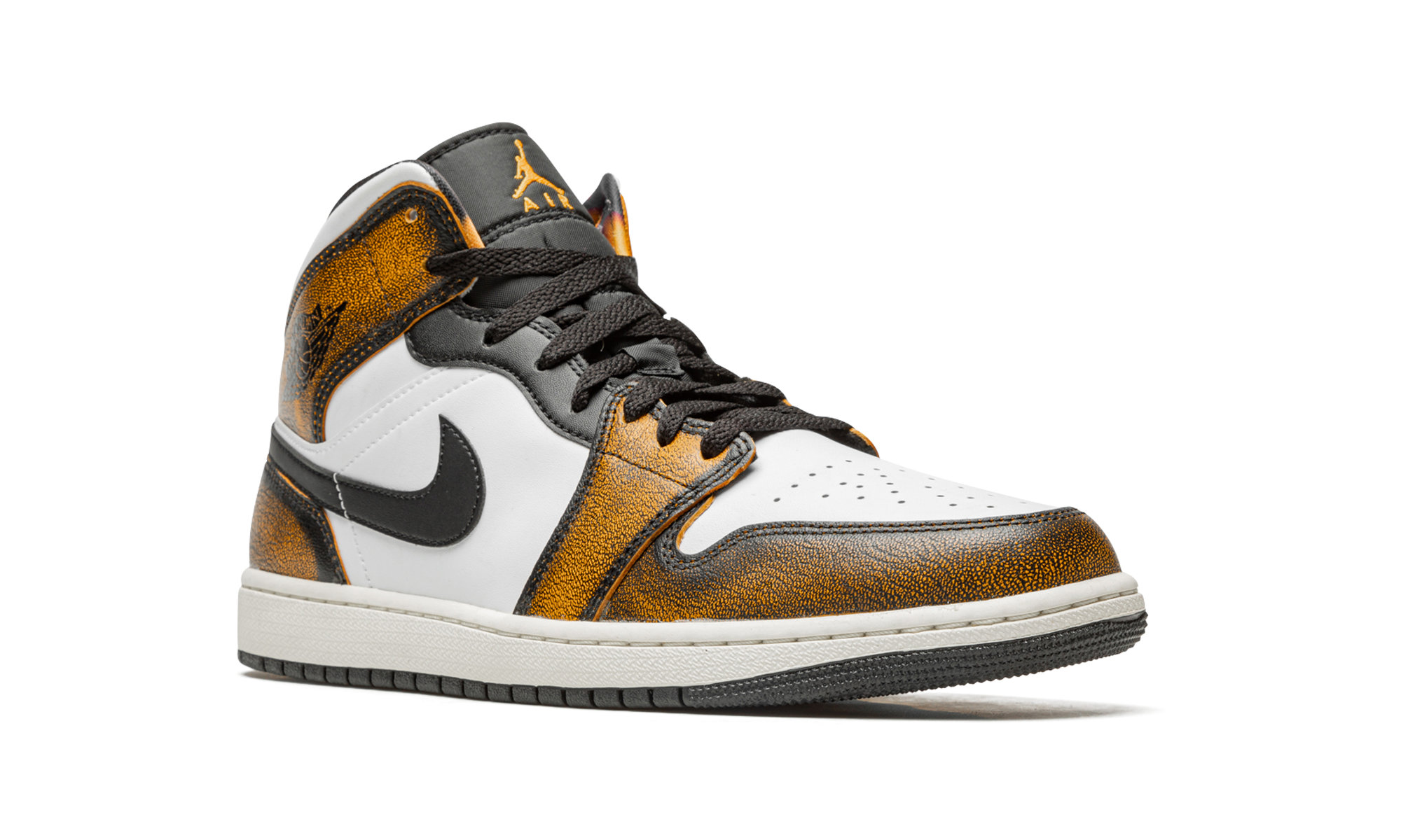 Air Jordan 1 Mid Se Orange Wear-Away