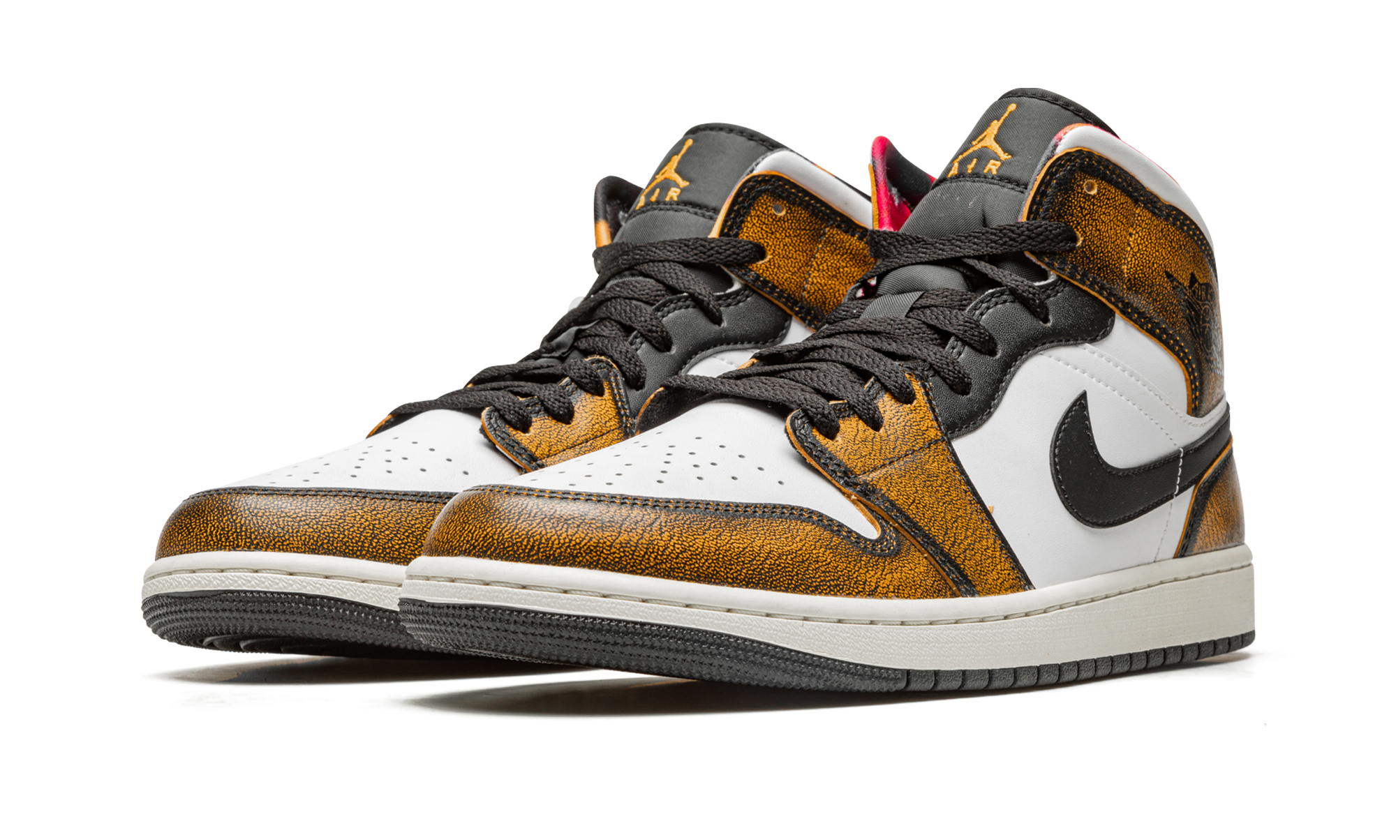 Air Jordan 1 Mid Se Orange Wear-Away