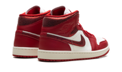 Air Jordan 1 Mid SE Red Cracked Leather (W) 4