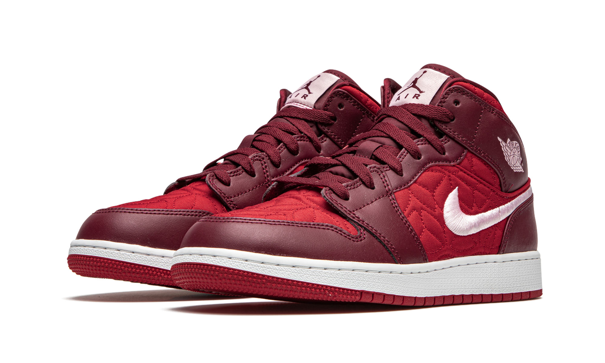 Air Jordan 1 Mid SE Red Quilt (GS) 3