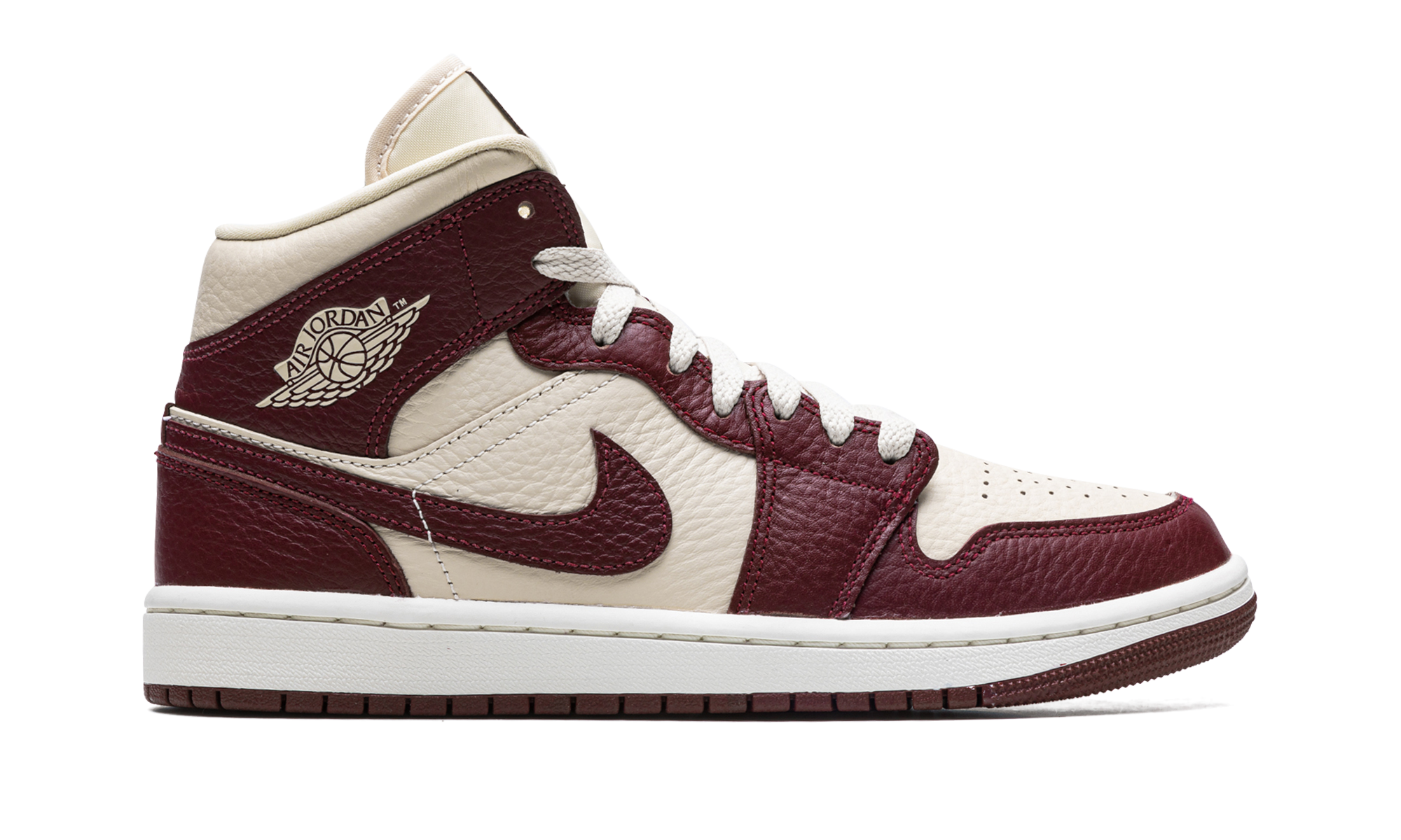 Air Jordan 1 Mid Split Beach Cherrywood Red