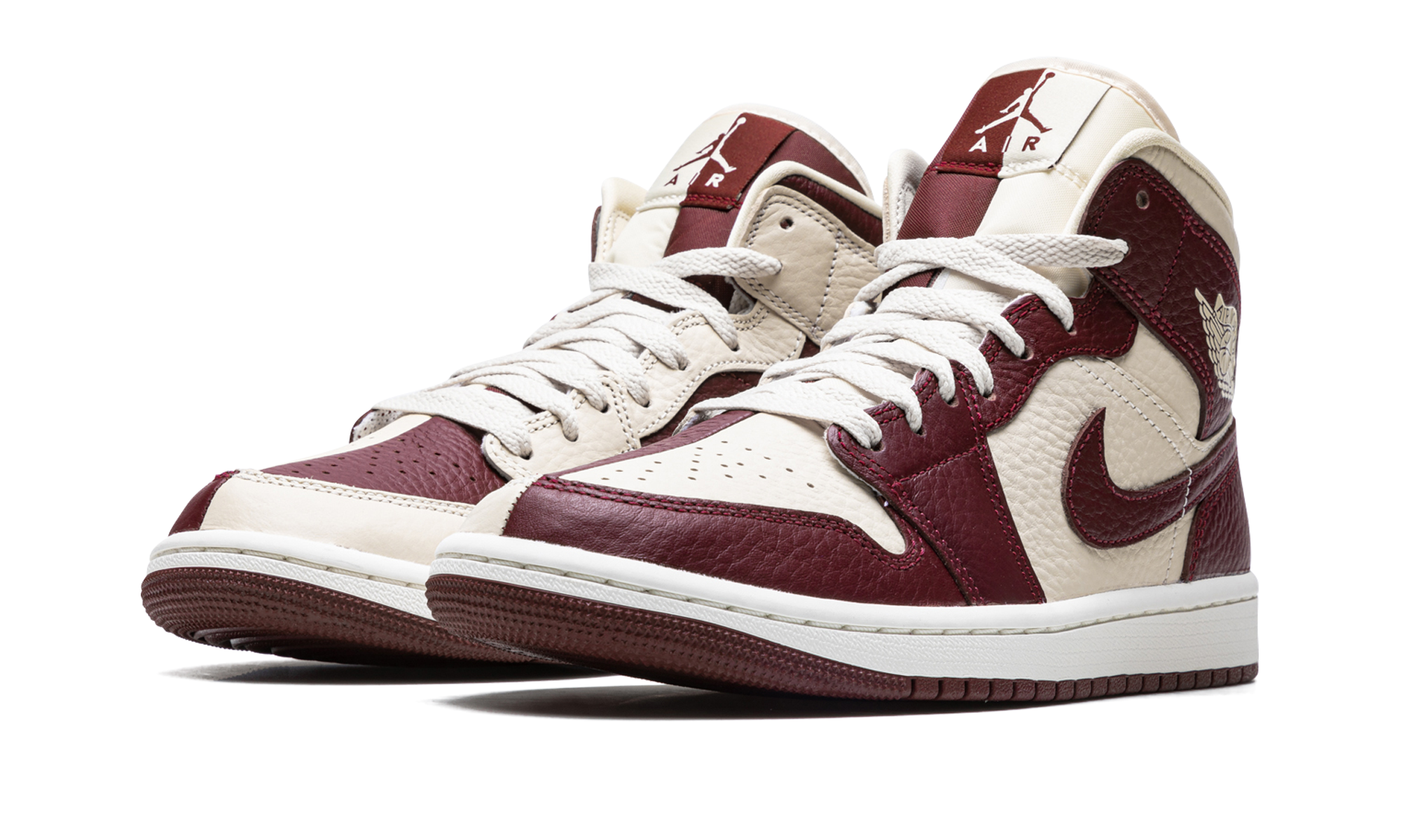 Air Jordan 1 Mid Split Beach Cherrywood Red