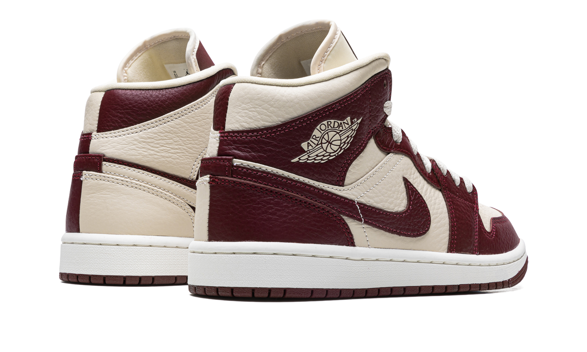 Air Jordan 1 Mid Split Beach Cherrywood Red
