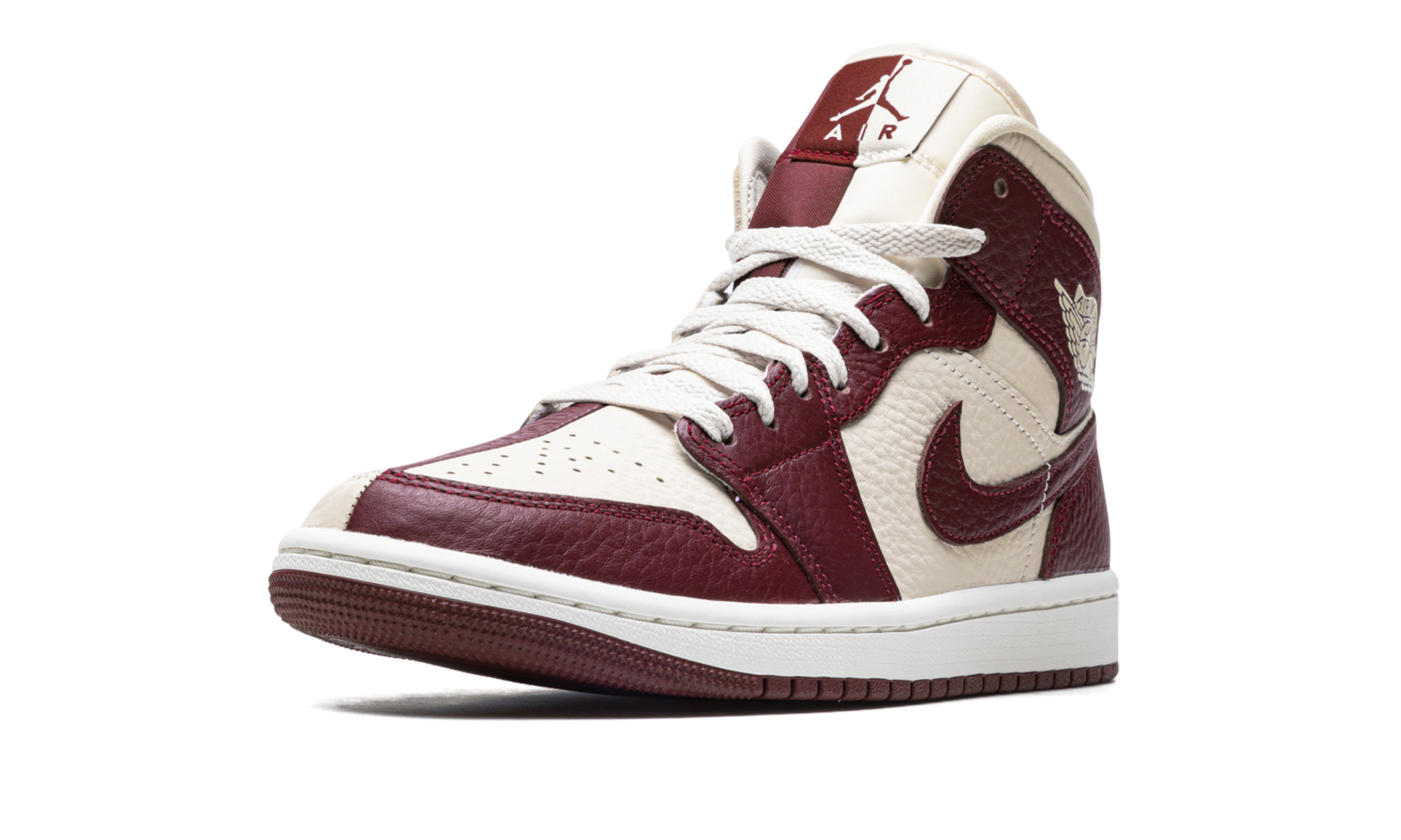 Air Jordan 1 Mid Split Beach Cherrywood Red