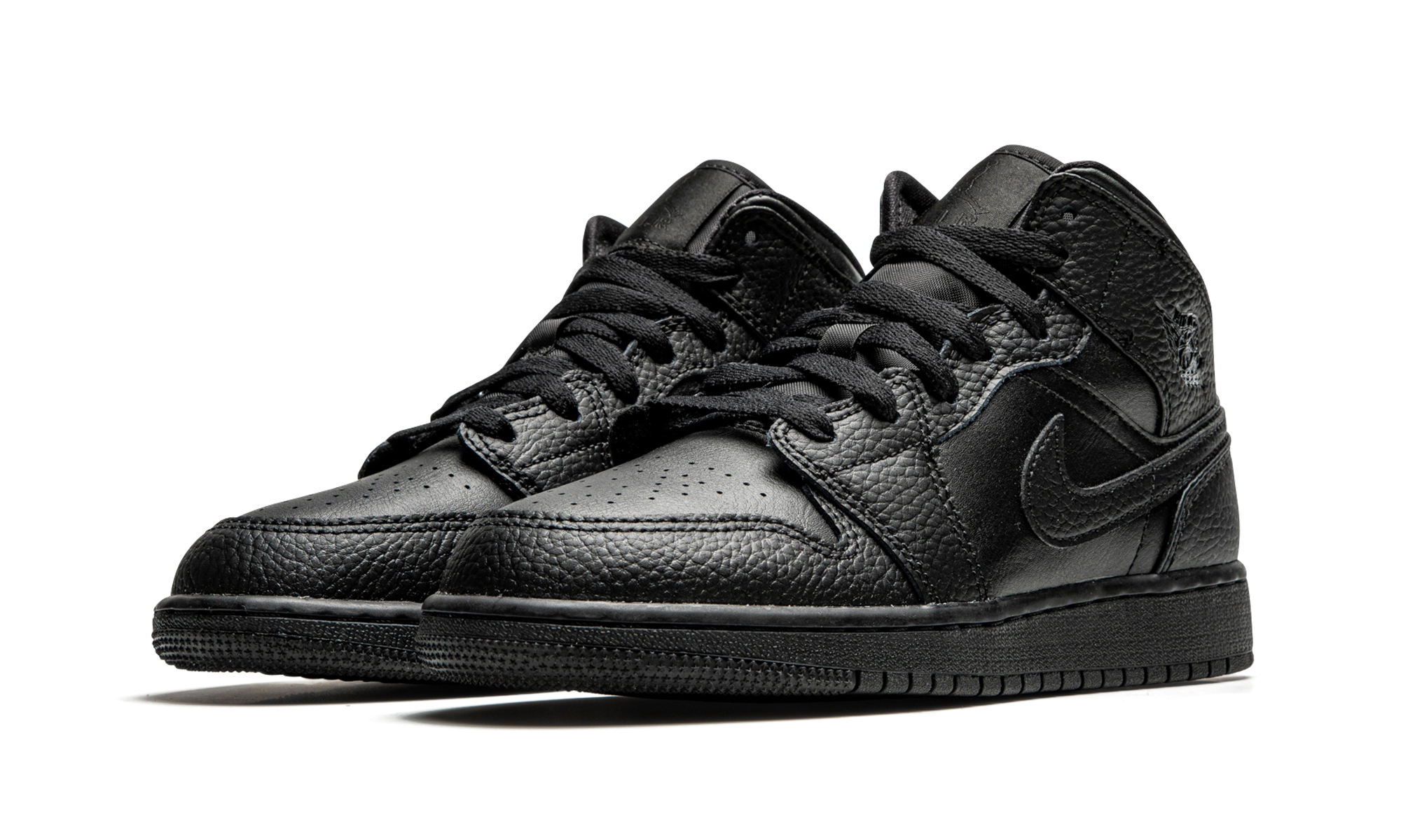 Air Jordan 1 Mid Triple Black (GS) 3