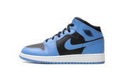 Air Jordan 1 Mid University Blue Black (GS) 1